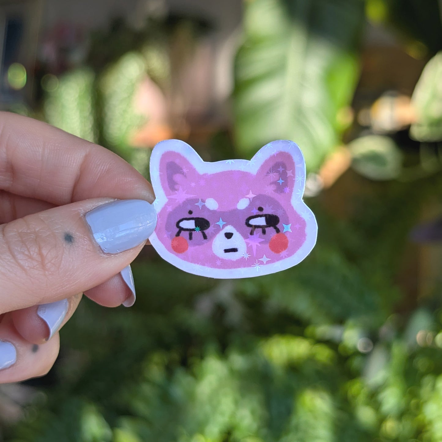 Suspicious Raccoon Mini Sticker
