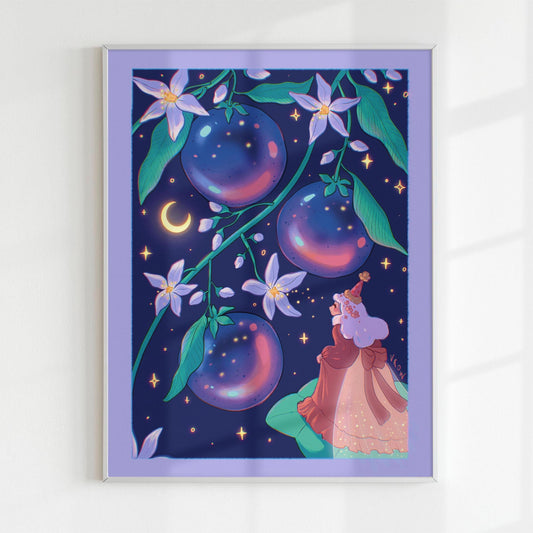 Blue Citrus Print