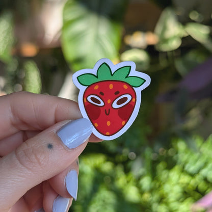 Naughty Strawberry Mini Sticker