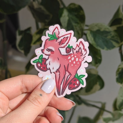Strawberry Fawn Sticker