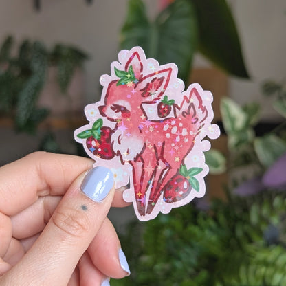 Strawberry Fawn Sticker