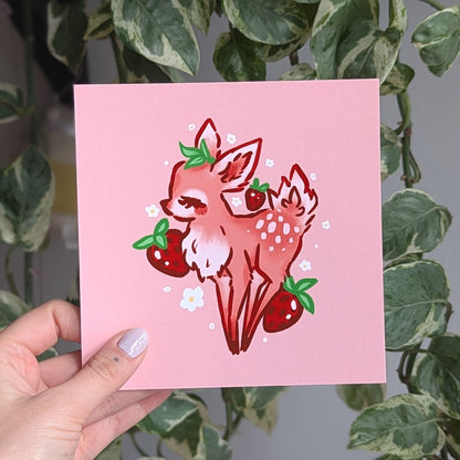 Strawberry Fawn Print