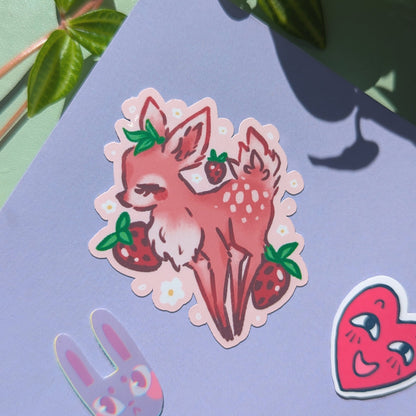 Strawberry Fawn Sticker
