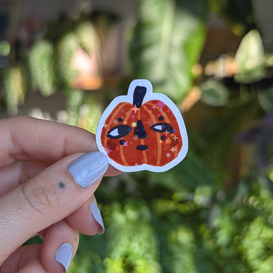 Suspicious Pumpkin Mini Sticker